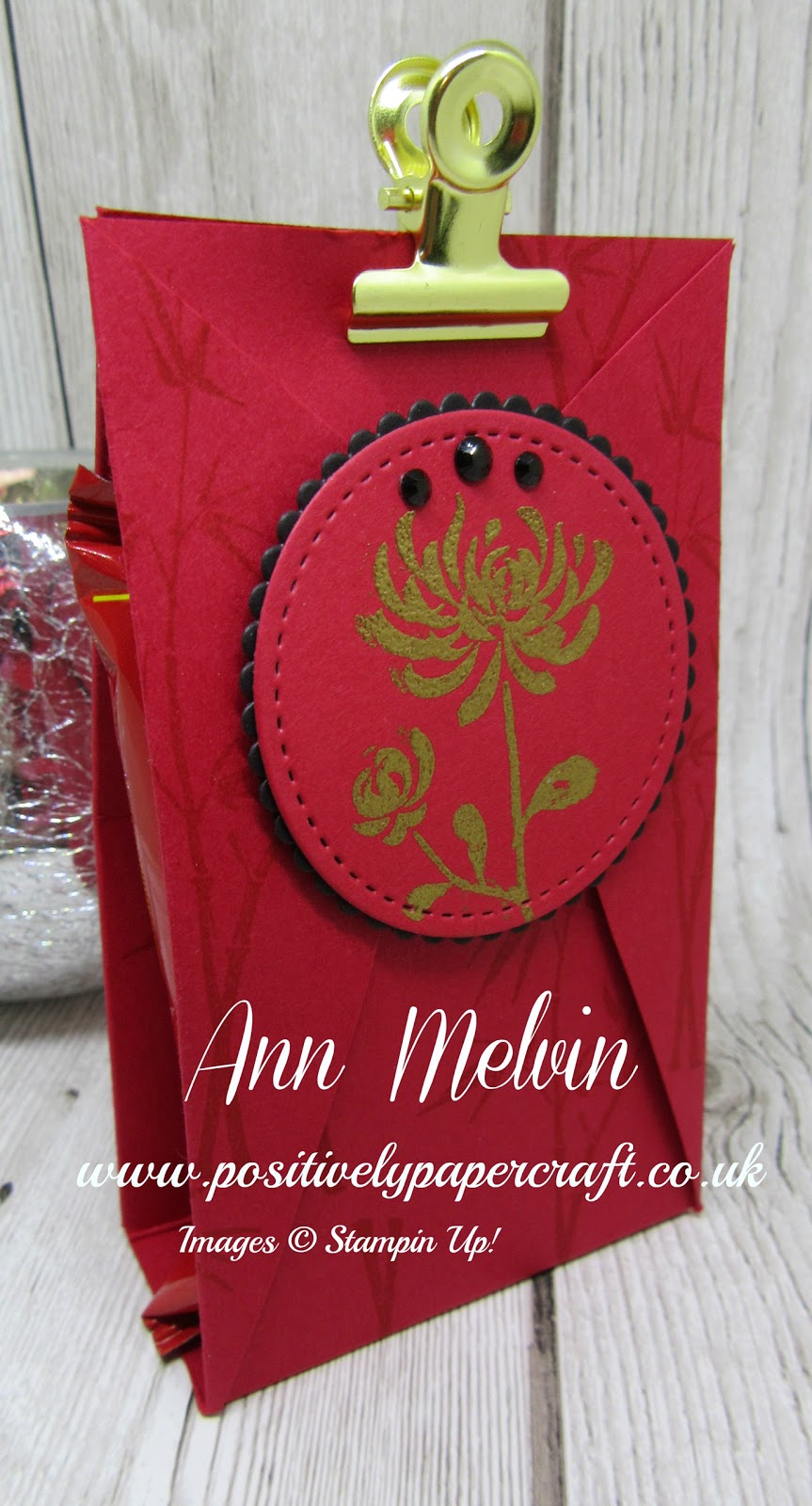 Positively papercraft Sweet Oriental Fortune Cookie Treat Bag