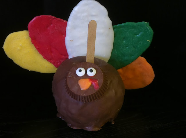 Thanksgiving Turkey Chocolate Covered Caramel Apple