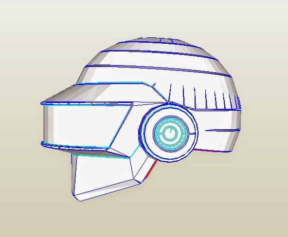 Dali-Lomo: Daft Punk Thomas Costume Helmet DIY (PDF template)