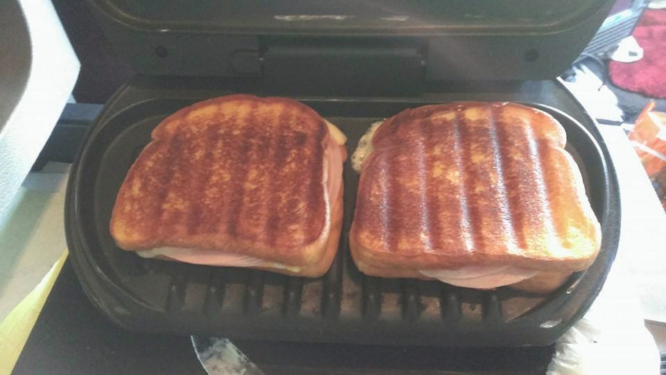 Cooking On The Truck Foreman Grill Ham and Cheese Sandwiches