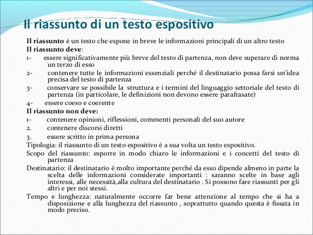 Come Si Fa Un Riassunto Pdf Diario di scuola: 1A EL ITALIANO- Come fare un riassunto