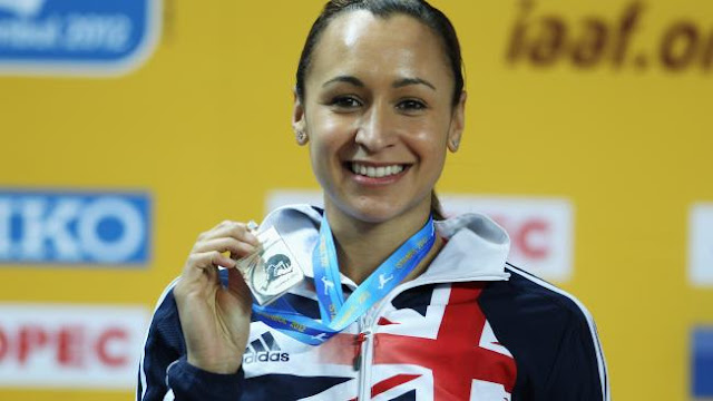 Jessica Ennis-Hill of Great Britain stands on the podium during the medal ceremony for the Women's Pentathlon during day one of the 14th IAAF World Indoor Championships.Source:Getty Images