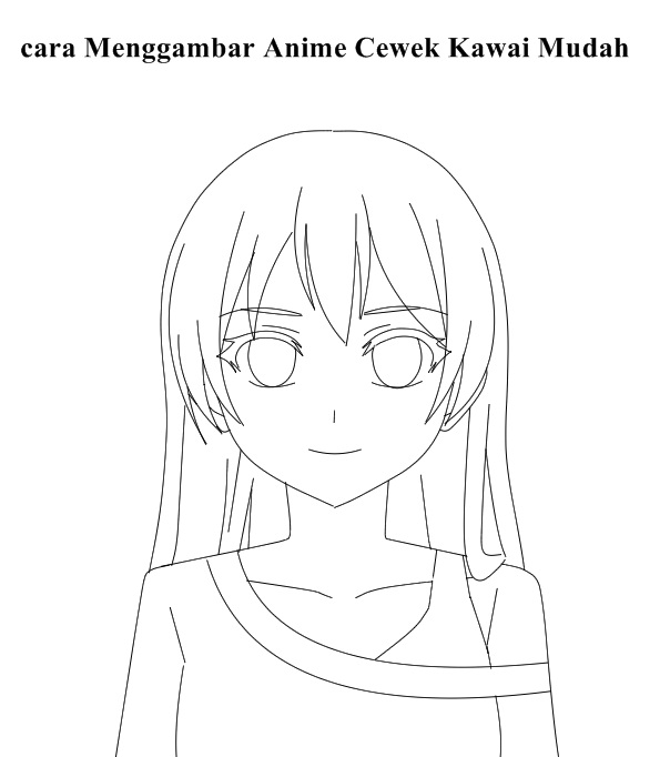 Gambar Sketsa Wajah Anime Perempuan - Contoh Sketsa Gambar
