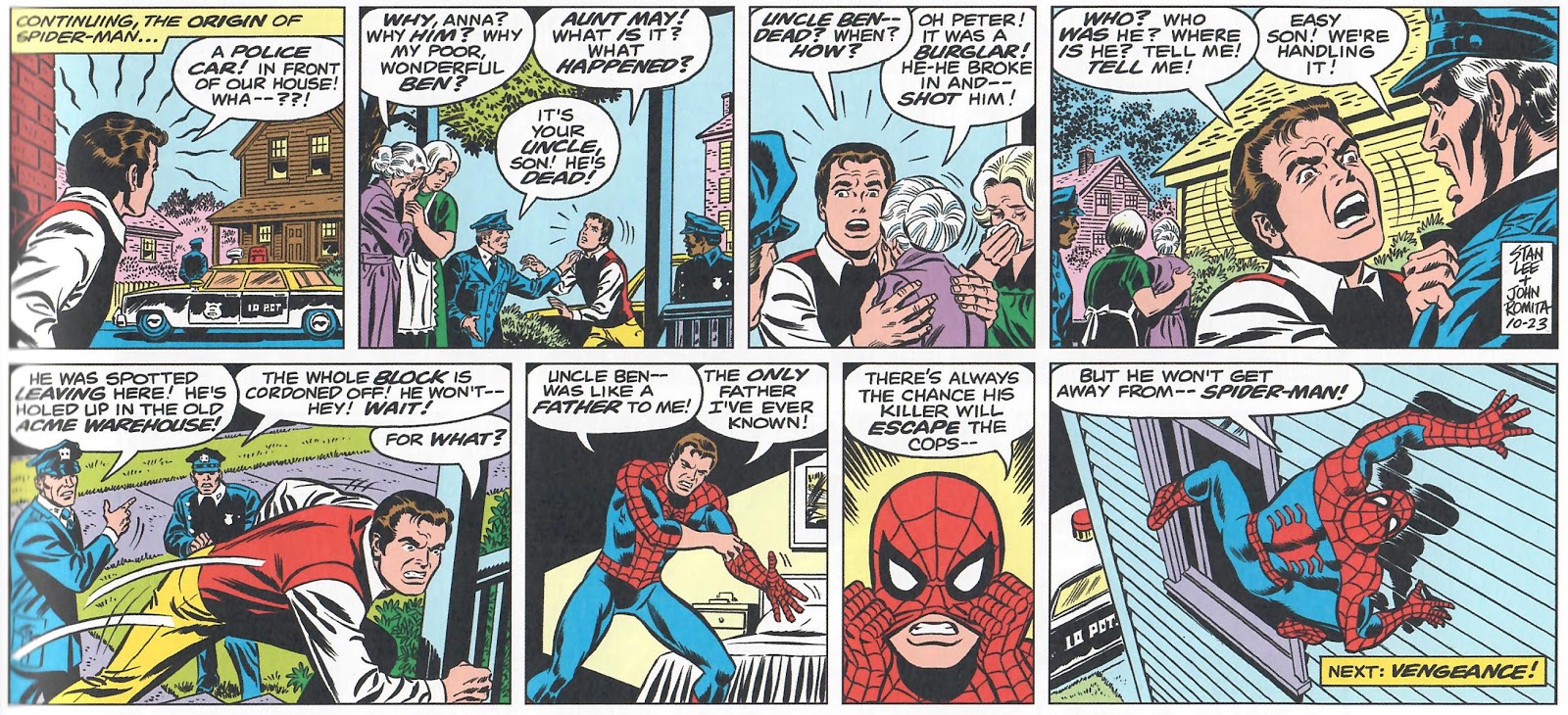 Old Spider Man Comic Strip