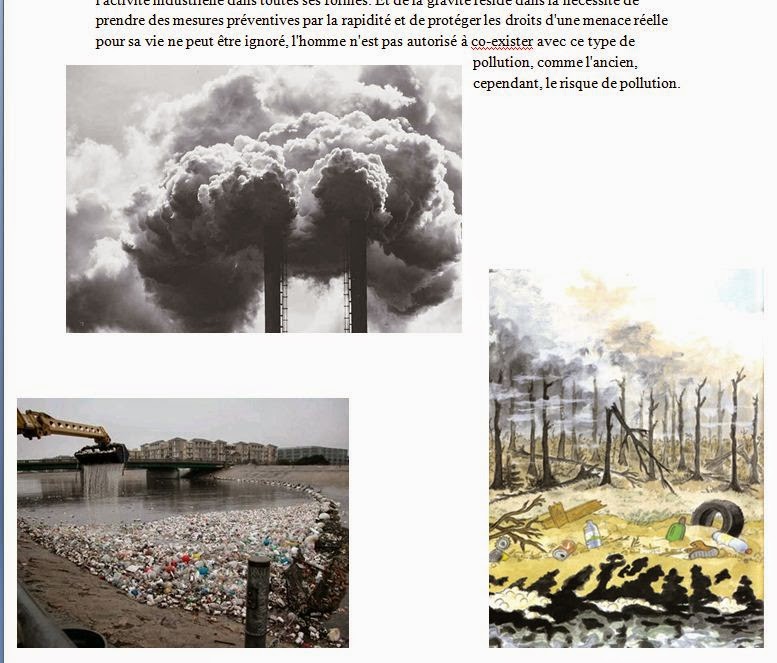دزاير تويت بحث جاهز باللغة الفرنسية حول تلوث البيئة La pollution de la
