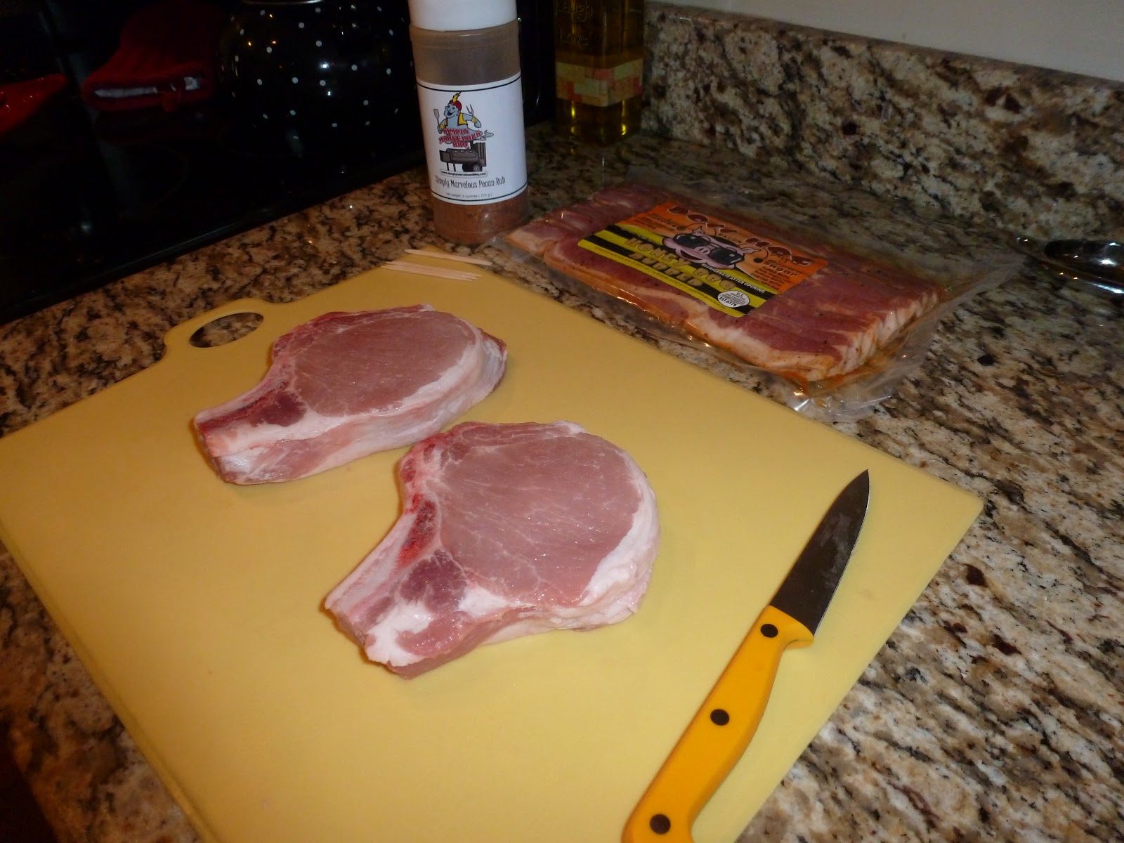 One Nine 3 BBQ Pregnant Pork Chops With Bacon And Apple Babies