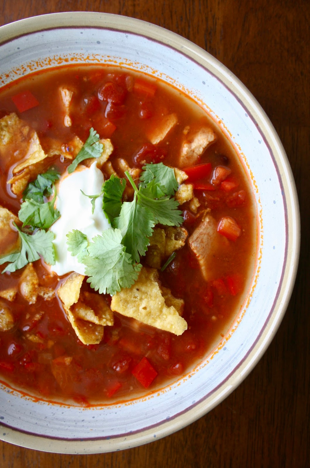 Pressure Cooker (or Slow Cooker) Chicken Tortilla Soup
