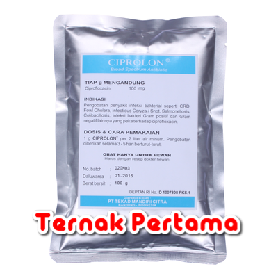 sangat ampuh untuk membunuh mikroorganisme penyebab penyakit pada CIPROLON Antibiotik Untuk Ayam