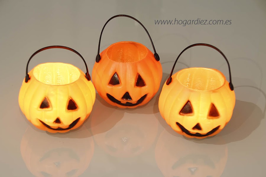 Halloween calabazas con velas