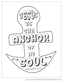 free inspirational Bible verse coloring pages Hebrews 6:19