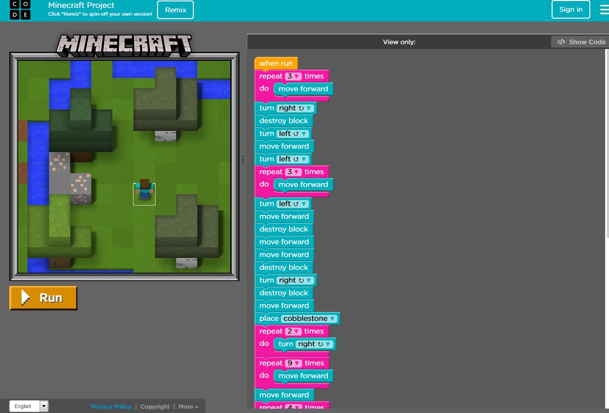 Marin Vlada's Blog-Terra, EU-România: MineCraft Programming Language, a ...