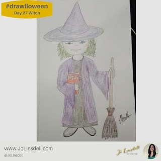 #Drawlloween Day 27 Witch #Drawing #challenge