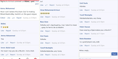 Muslim facebooker wants God to kill Mzbel in Islamic religion