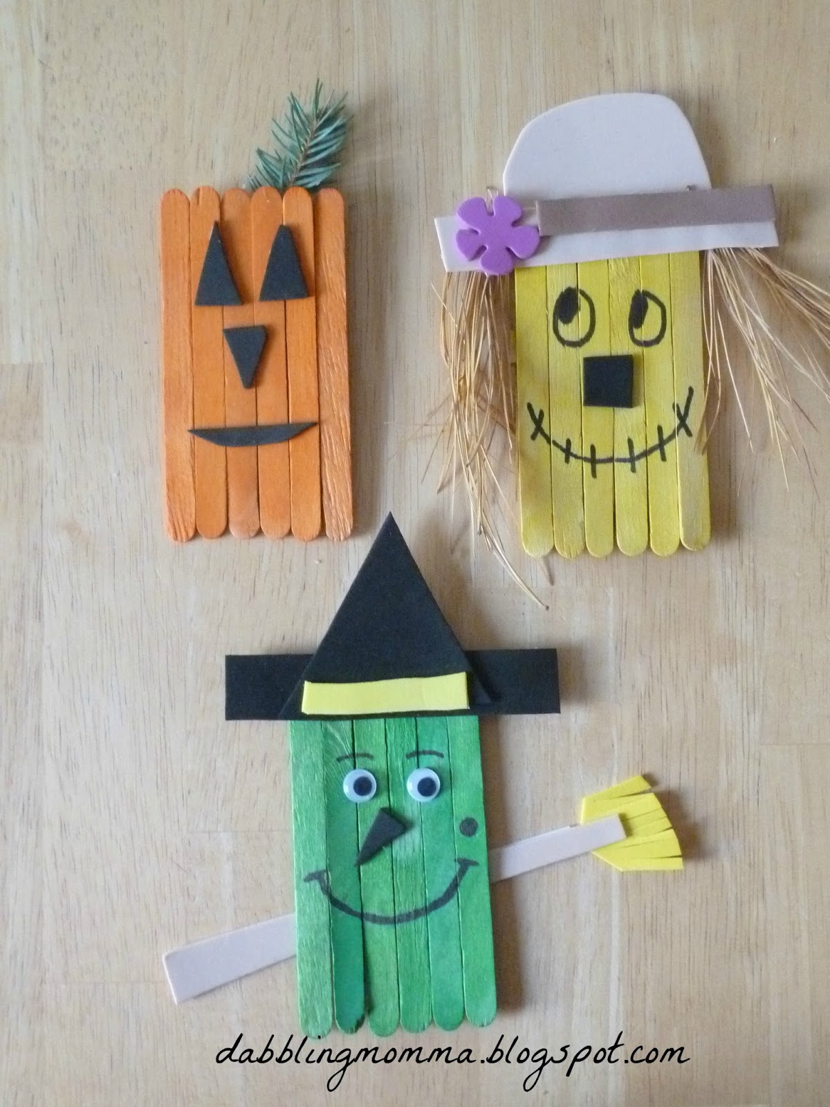 Dabblingmomma Halloween Popsicle Sticks