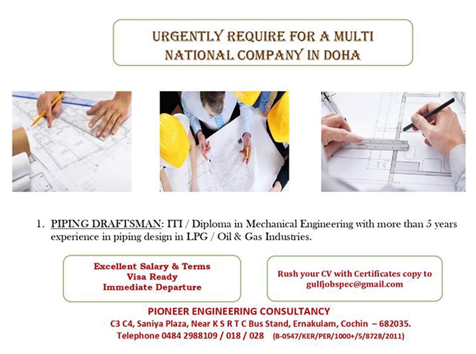 Piping Draftsman for Multi National Company in Doha Qatar Piping Draftsman for Multi National Company in Doha Qatar