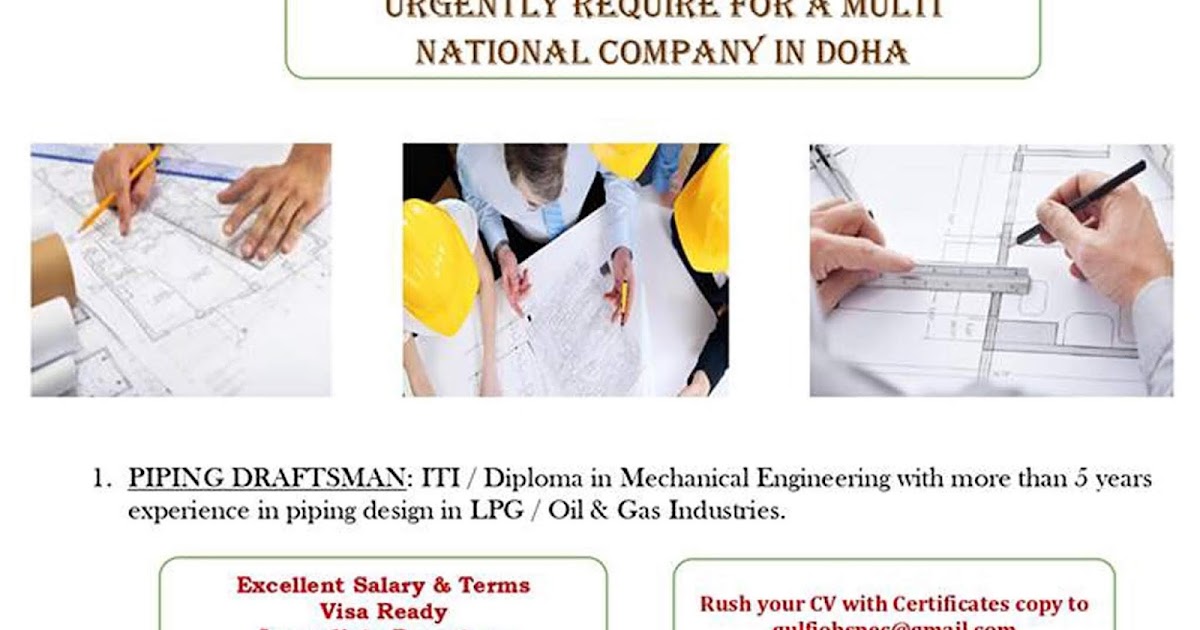 PIPING DRAFTSMAN FOR MULTI NATIONAL COMPANY IN DOHA QATAR