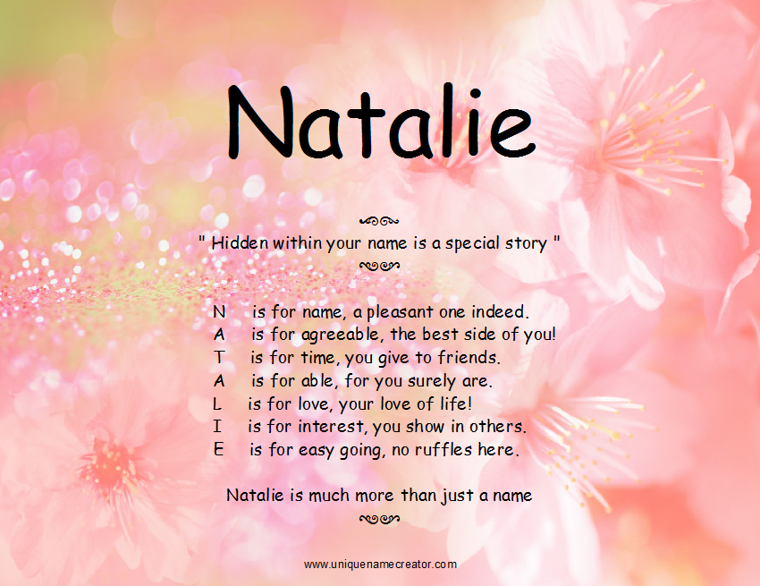 Natalie Unique Name Creator