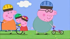 Peppa Pig en bicicleta
