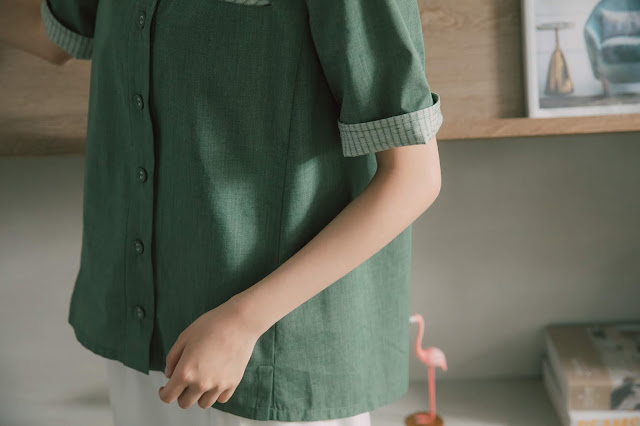 林間湖畔短袖襯衫-森徑