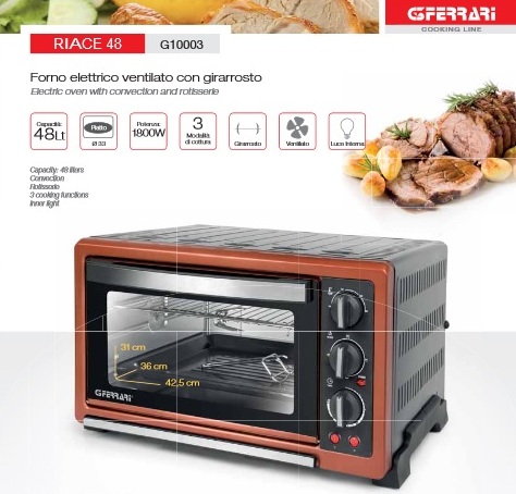 Forno Elettrico Ventilato G3 Ferrari con girarrosto