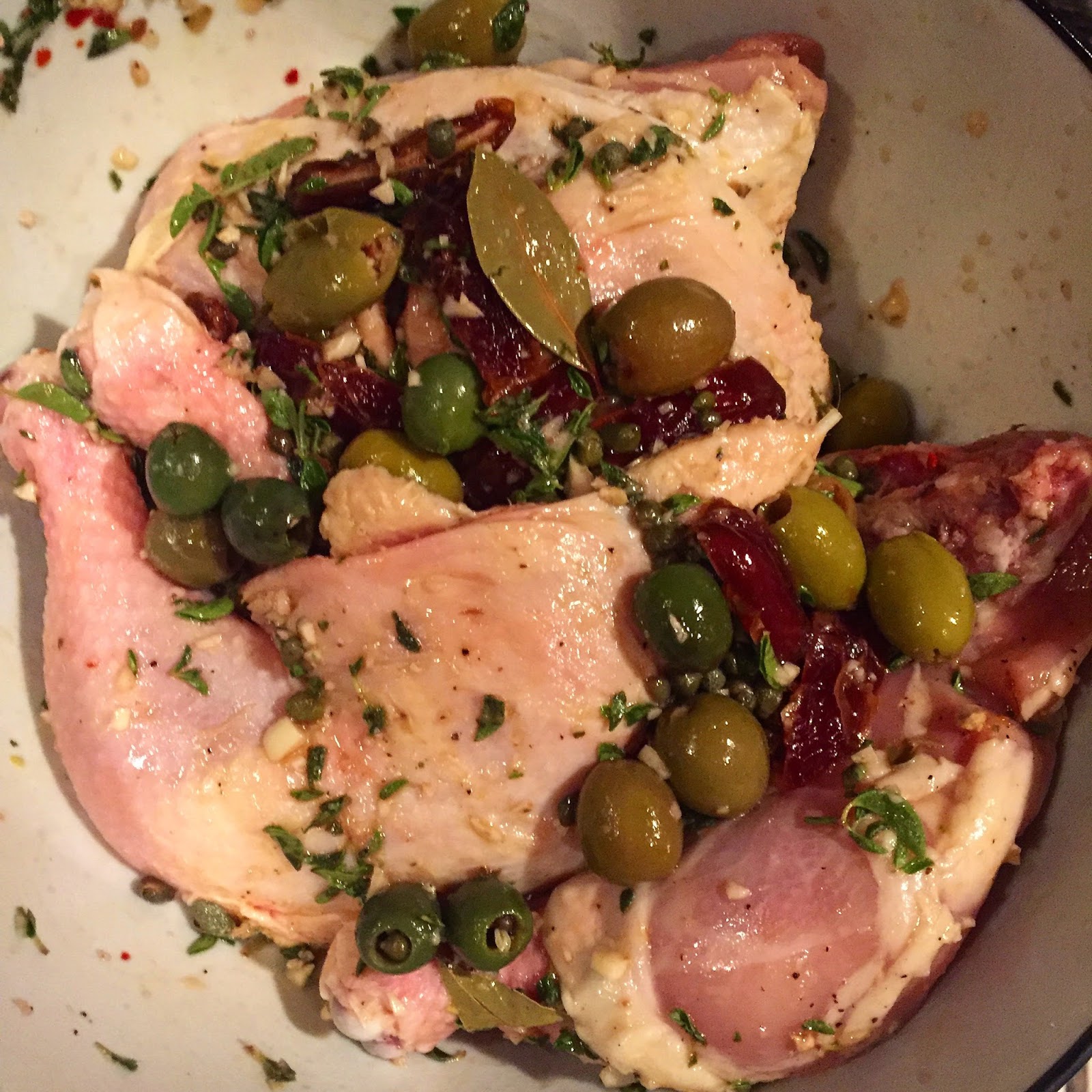 TheMDChef Roast Chicken with Green Olives and Dates