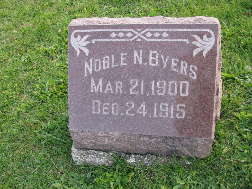 Defiance County, Ohio Genealogy Emanuel Byers Civl War Soldier Buried in Farmer Cemetery