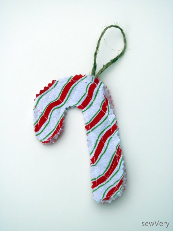 sewVery: A sewVery Simple Candy Cane Ornament Tutorial