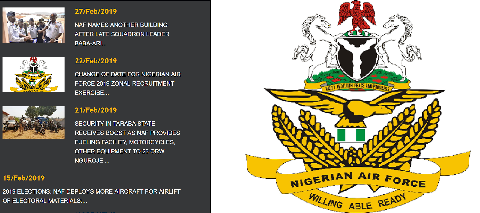 Air Force Portal Login 2019 for Recruitment Intake nigerianairforce.gov.ng Current School News