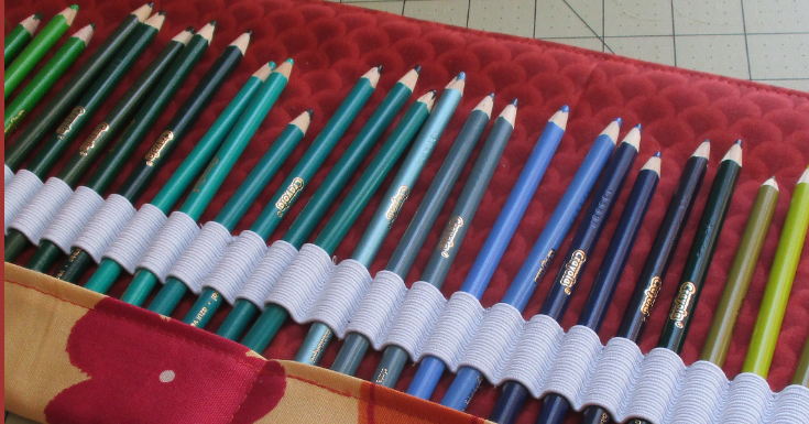 Deb's Days: Roll Up Colored Pencils Holder Sewing Project - Tutorial ...