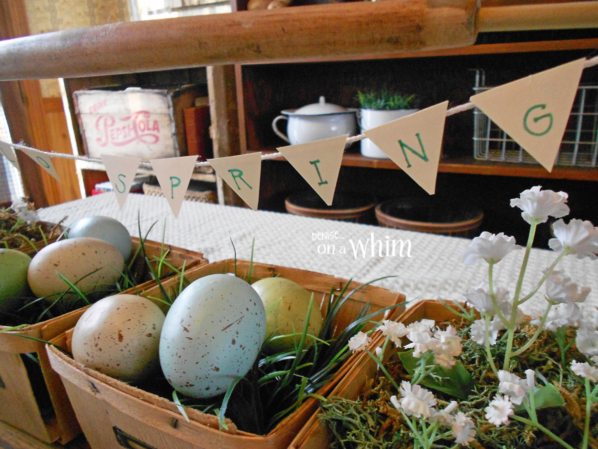 denise...on a whim DIY Berry Basket Tote and DIY My Spring Home and