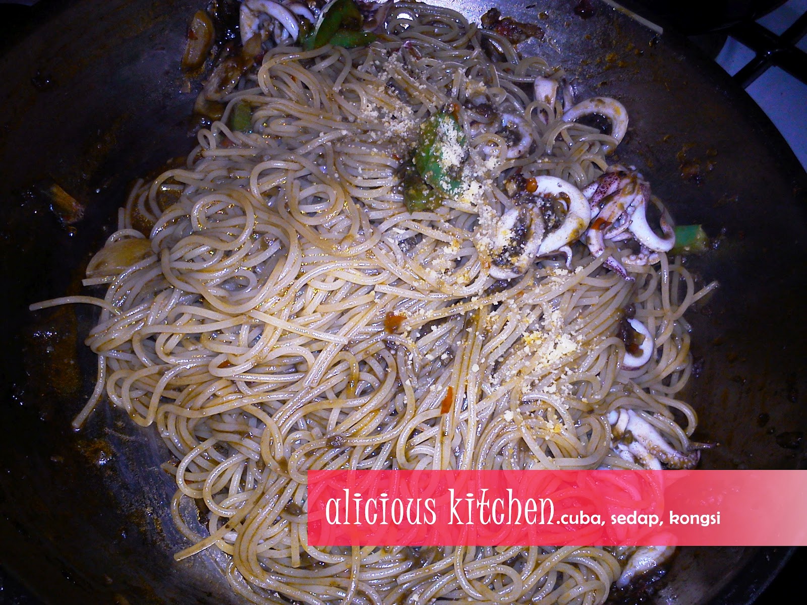 Alicious Kitchen Alicious Recipe Malaysian Fusion Capellini al nero