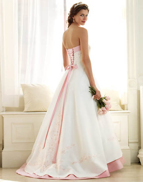 While many brides choose the traditional white wedding dress the increase 