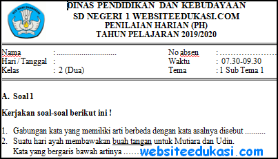 Soal Ph Kelas 2 Tema 1 Subtema 1 Berbagi Jawaban 4