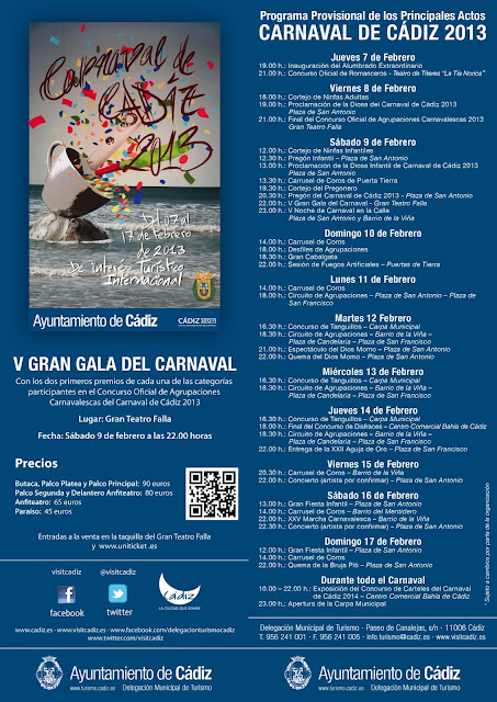 LLega el Carnaval de Cádiz 2013