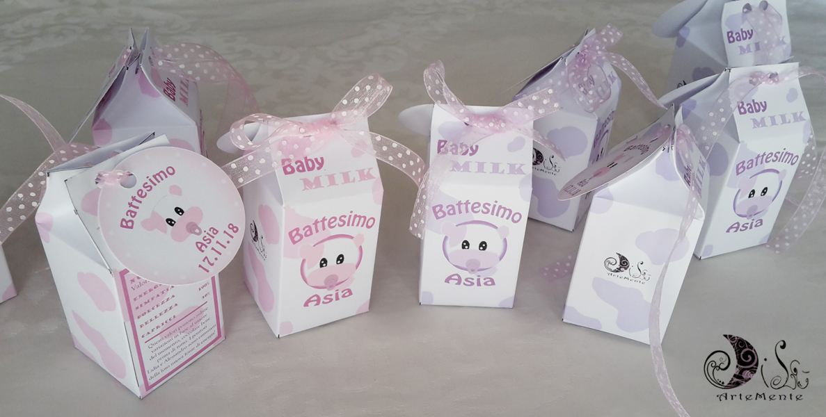 DiLù Artemente Portaconfetti milk box. "Le Baby Milk" milk box Baby
