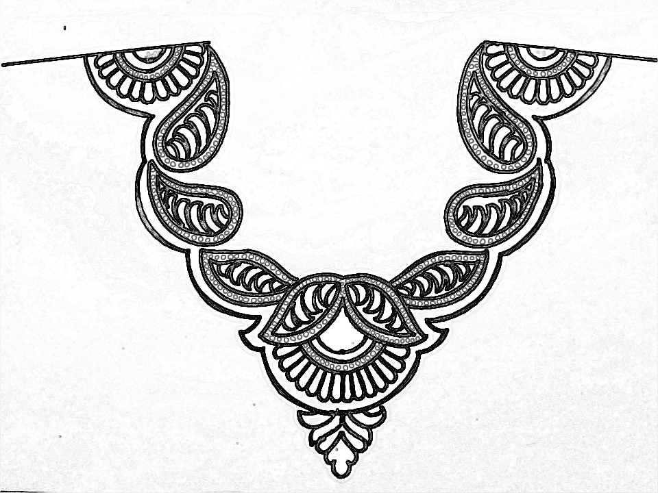 Hand Embroidery Design 09 How To Draw An Easy Blouse Necks Design For Hand Embroidery