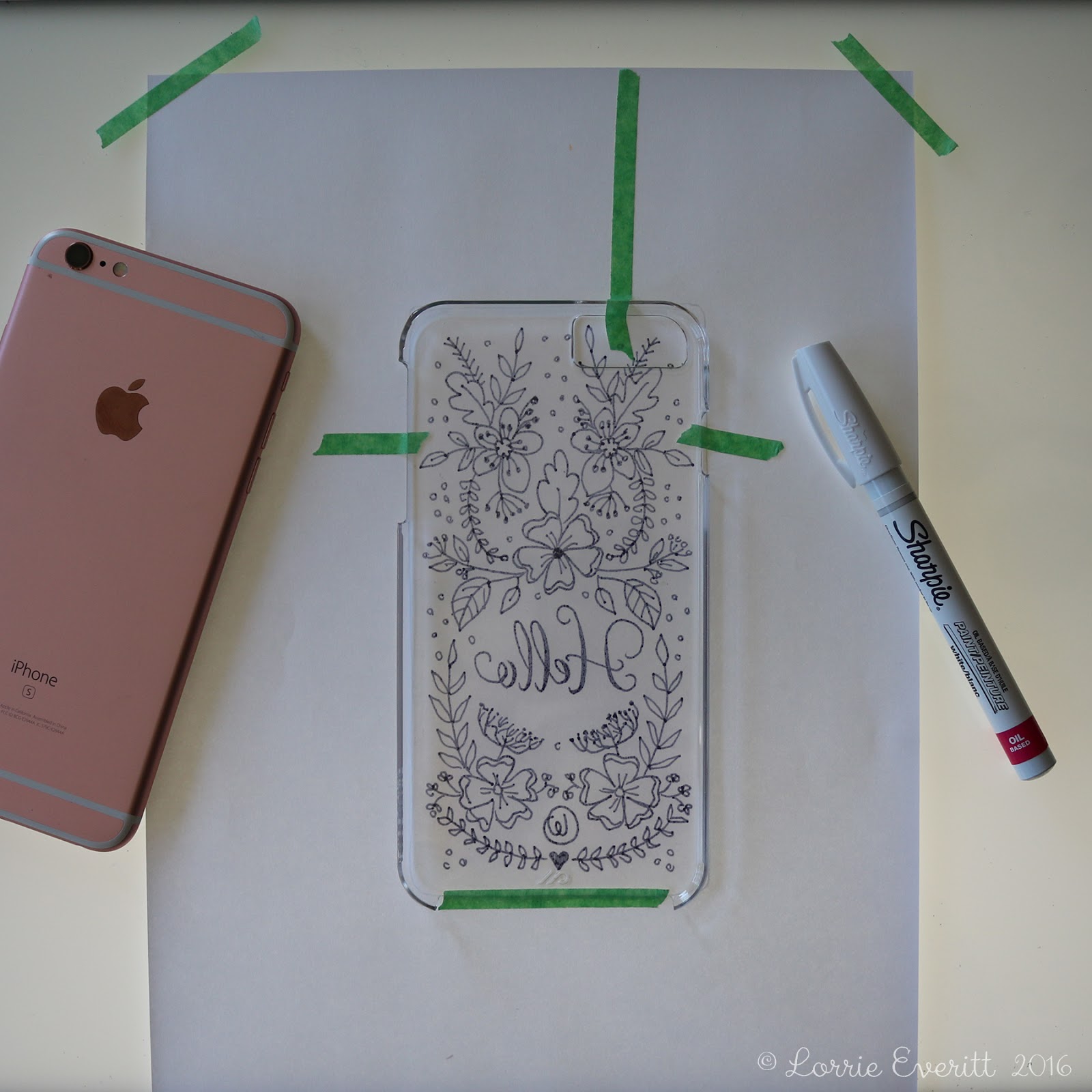 Lorrie Everitt Studio personalize your clear phone case using sharpie