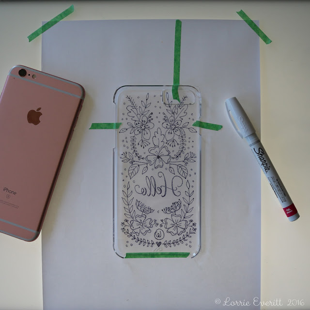 Lorrie Everitt Studio personalize your clear phone case using sharpie