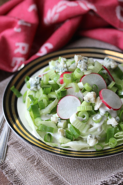 Crunchy Iceberg Salad with Homemade Creamy Roquefort Dressing from Karen's Kitchen Stories