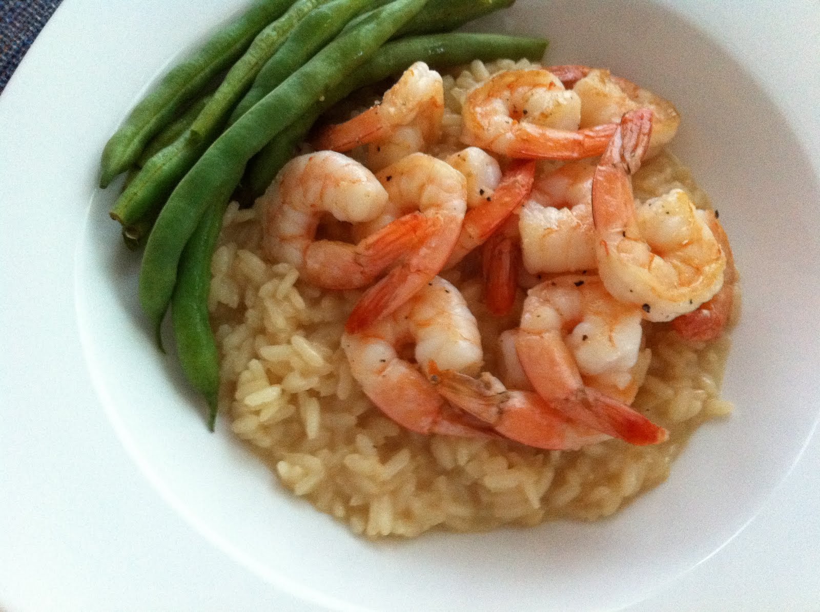 Madison Dinner Club Parmesan Risotto with Shrimp and Green Beans