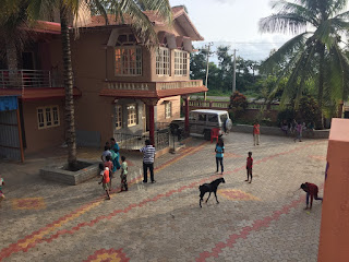 Kids playing on a Sunday afternoon around the children's home