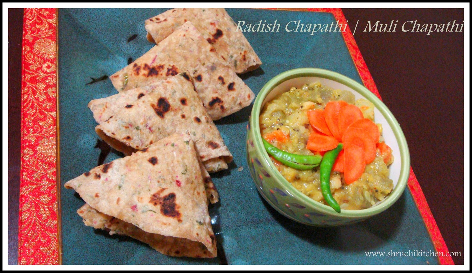 Shruchi Kitchen Radish Chapathi (Muli Chapathi)
