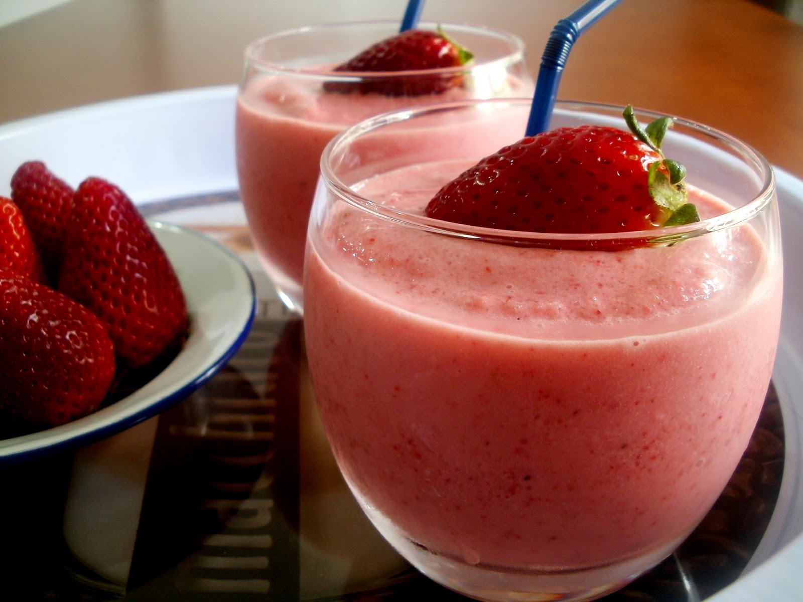 Batido de fresas con yogurt 