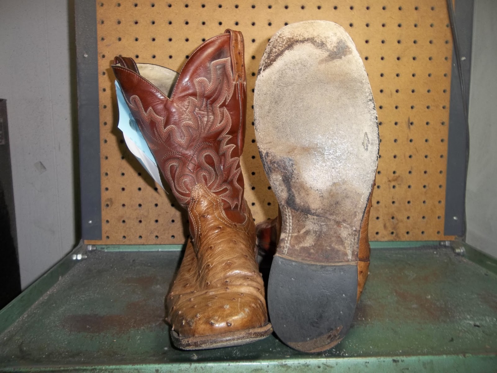 Edgewood Drive Shoe Repair: Ostrich Skin Boots Resoled and Heeled