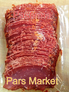 Sliced Pastirma at Pars Market Columbia Maryland 21045