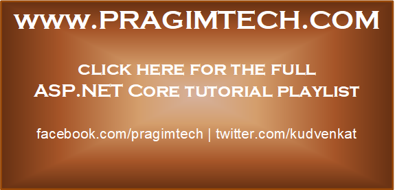 asp.net core tutorial for beginners