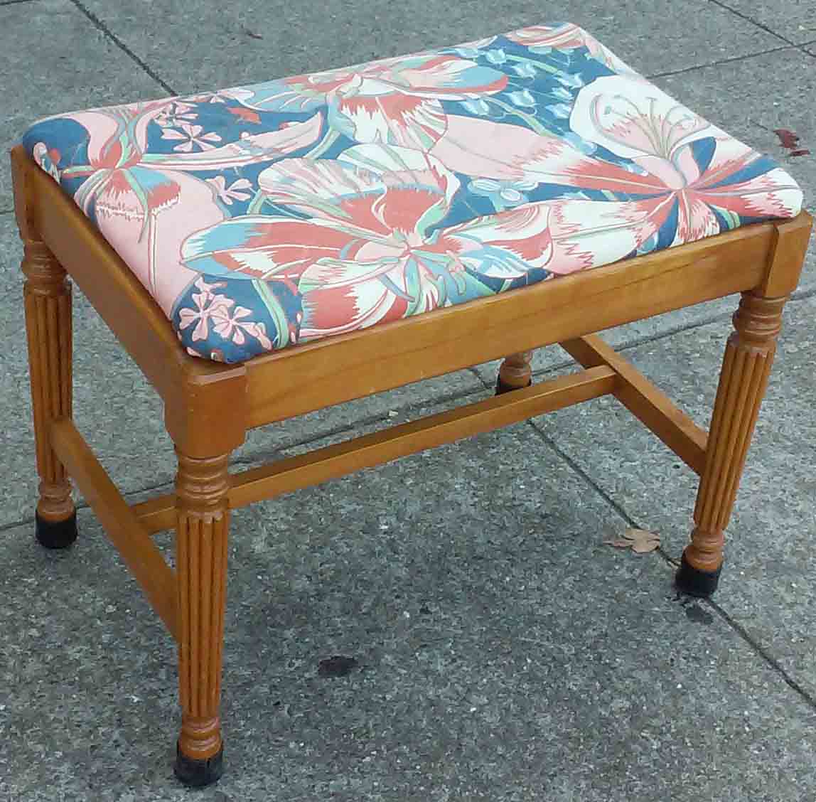UHURU FURNITURE & COLLECTIBLES SOLD Floral Vanity Bench 30