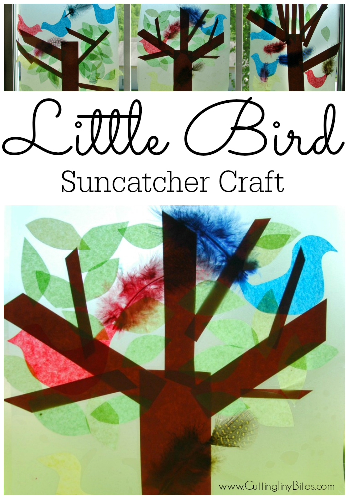 Little Bird Suncatcher Craft  What Can We Do With Paper And Glue