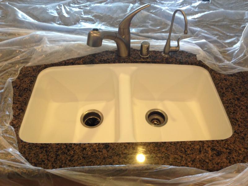 reglaze white kitchen sink