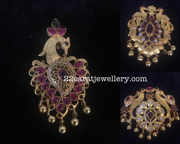 Silver Metal Peacock Pendant Gallery Jewellery Designs